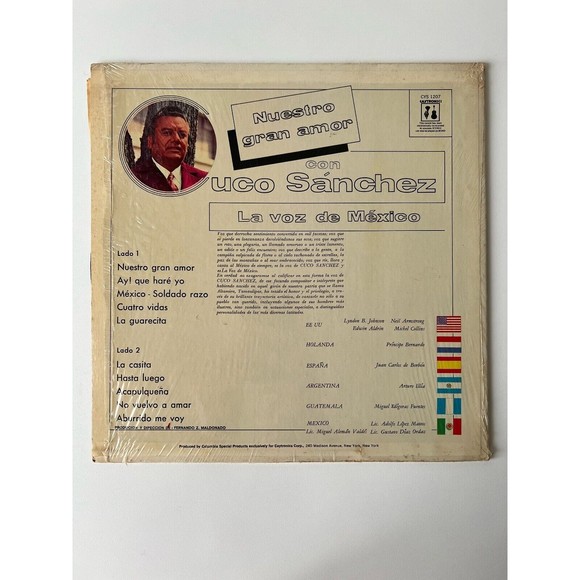 Cuco Sanchez Nuestro Gran Amor La Voz De Mexico Caytronics CYS 1207 Shrink VG+ - Picture 2 of 7